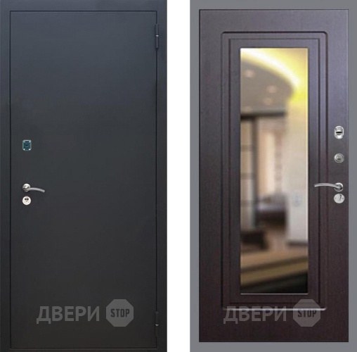 Дверь Рекс (REX) 1A Черный Муар FLZ-120 Венге в Коломне