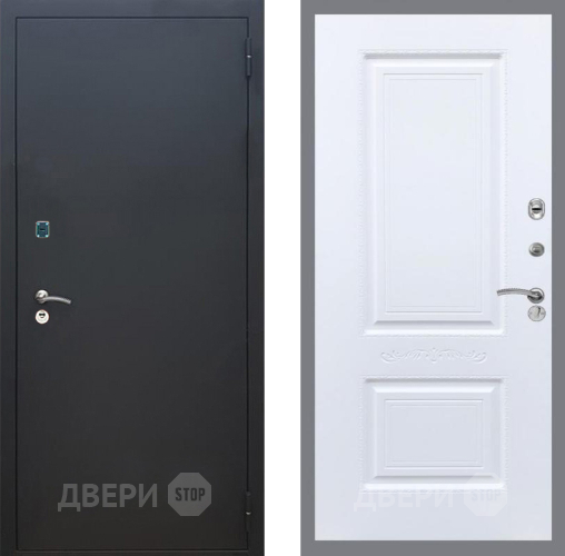 Входная металлическая Дверь Рекс (REX) 1A Черный Муар Смальта Силк Сноу в Коломне