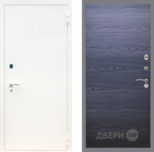 Входная металлическая Дверь Рекс (REX) 1А Белая шагрень GL Дуб тангенальный черный в Коломне