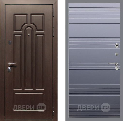 Входная металлическая Дверь Рекс (REX) Эврика Line Силк титан в Коломне