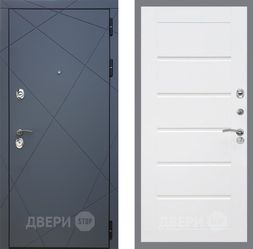 Дверь Рекс (REX) 13 Силк Титан Сити Белый ясень в Коломне
