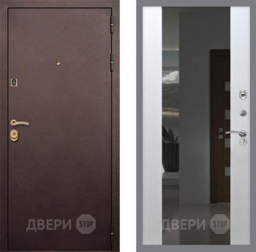 Входная металлическая Дверь Рекс (REX) Лайт 3К СБ-16 с Зеркалом Лиственница беж в Коломне