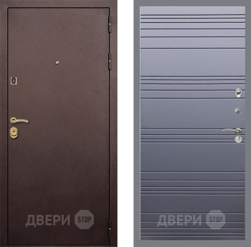Дверь Рекс (REX) Лайт 3К Line Силк титан в Коломне