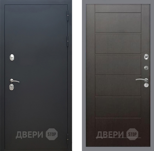 Входная металлическая Дверь Рекс (REX) 5 Черный Муар Сити Венге в Коломне