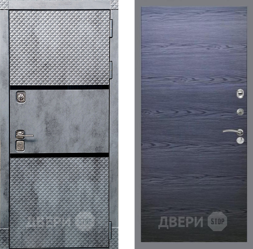 Входная металлическая Дверь Рекс (REX) 15 Бетон Темный GL Дуб тангенальный черный в Коломне