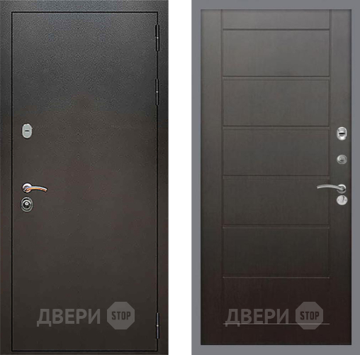 Входная металлическая Дверь Рекс (REX) 5 Серебро Антик Сити Венге в Коломне