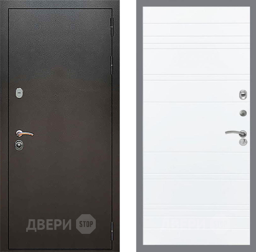 Входная металлическая Дверь Рекс (REX) 5 Серебро Антик Line Силк Сноу в Коломне