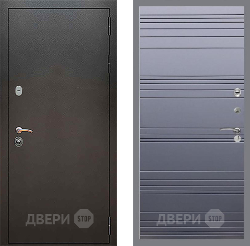Дверь Рекс (REX) 5 Серебро Антик Line Силк титан в Коломне