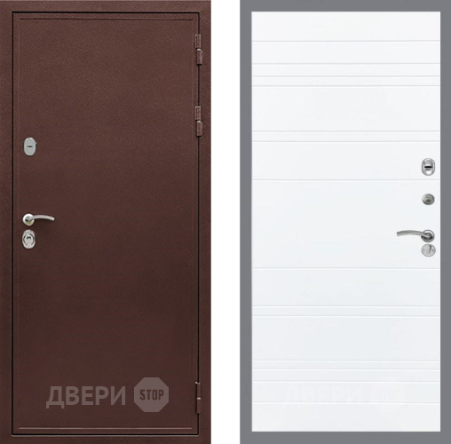 Входная металлическая Дверь Рекс (REX) 5А Line Силк Сноу в Коломне