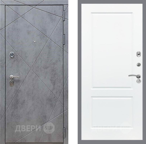 Дверь Рекс (REX) 13 Бетон Темный FL-117 Силк Сноу в Коломне