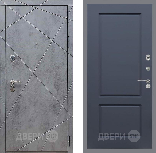 Дверь Рекс (REX) 13 Бетон Темный FL-117 Силк титан в Коломне