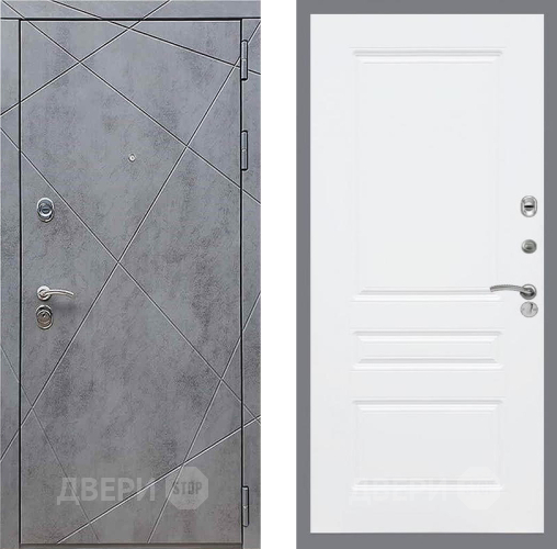 Дверь Рекс (REX) 13 Бетон Темный FL-243 Силк Сноу в Коломне