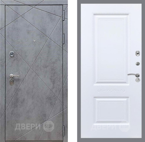 Входная металлическая Дверь Рекс (REX) 13 Бетон Темный Смальта Силк Сноу в Коломне