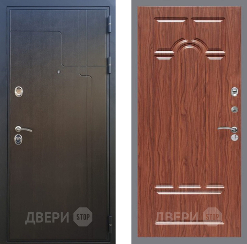 Входная металлическая Дверь Рекс (REX) Премиум-246 FL-58 орех тисненый в Коломне