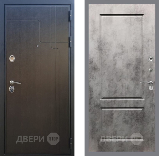 Входная металлическая Дверь Рекс (REX) Премиум-246 FL-117 Бетон темный в Коломне