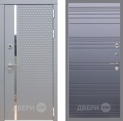 Входная металлическая Дверь Рекс (REX) 24 Line Силк титан в Коломне