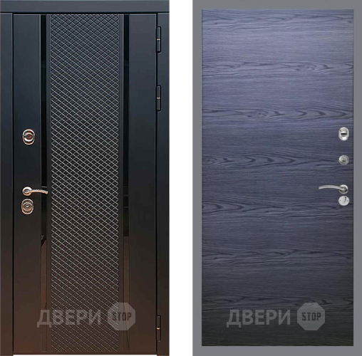 Входная металлическая Дверь Рекс (REX) 25 GL Дуб тангенальный черный в Коломне