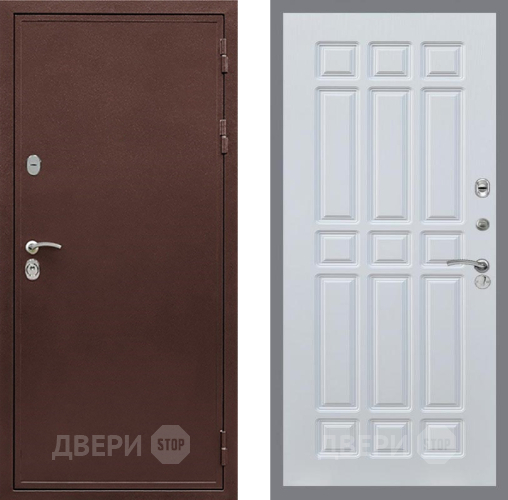 Дверь Рекс (REX) 5 металл 3 мм FL-33 Белый ясень в Коломне