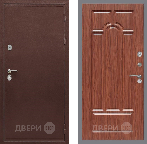 Дверь Рекс (REX) 5 металл 3 мм FL-58 орех тисненый в Коломне