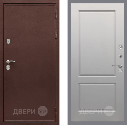 Входная металлическая Дверь Рекс (REX) 5 металл 3 мм FL-117 Грей софт в Коломне