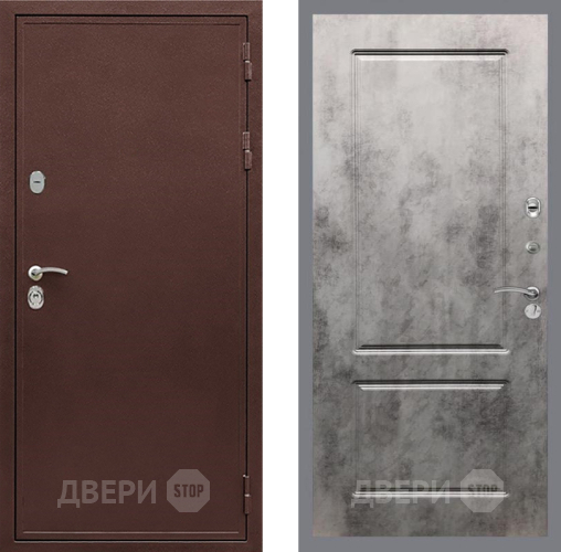 Входная металлическая Дверь Рекс (REX) 5 металл 3 мм FL-117 Бетон темный в Коломне