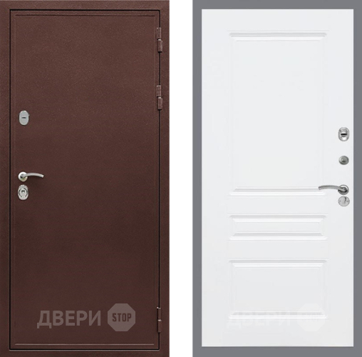 Входная металлическая Дверь Рекс (REX) 5 металл 3 мм FL-243 Силк Сноу в Коломне
