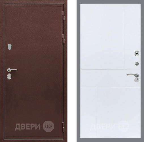 Дверь Рекс (REX) 5 металл 3 мм FL-290 Силк Сноу в Коломне