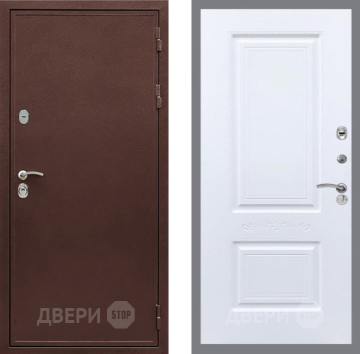 Входная металлическая Дверь Рекс (REX) 5 металл 3 мм Смальта Силк Сноу в Коломне